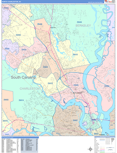 North Charleston Wall Map